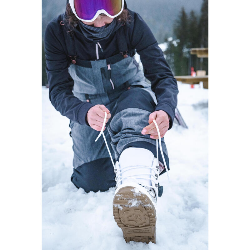 Boots snowboard hibrid, flex mediu Endzone Alb Damă