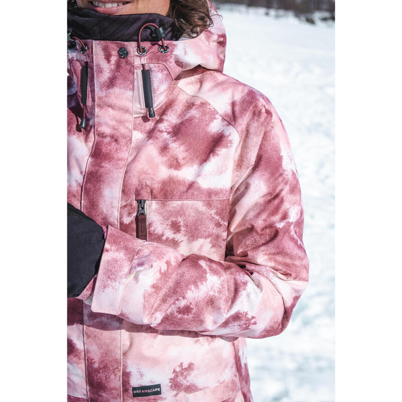 Dámská snowboardová bunda SNB 100 růžová 