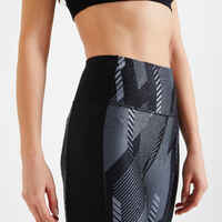 Women's Fitness Leggings with Phone Pocket - Dark Grey/Smoky Black