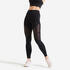 Women polyester high-waist shaping gym leggings - black