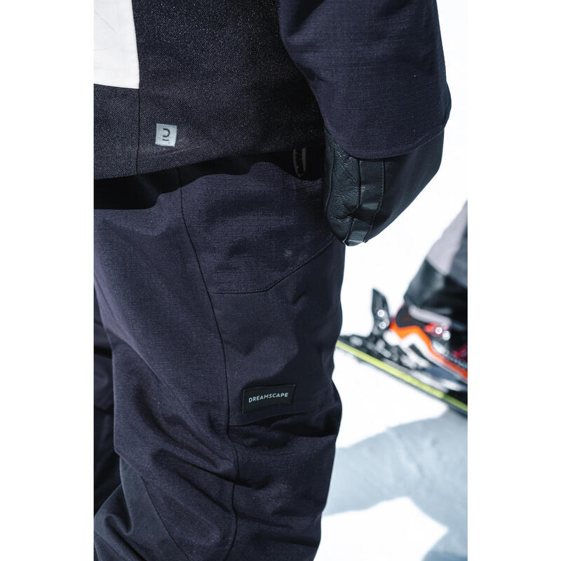 Snowboardhose Latzhose Herren wasserdicht - SNB 900 schwarz 