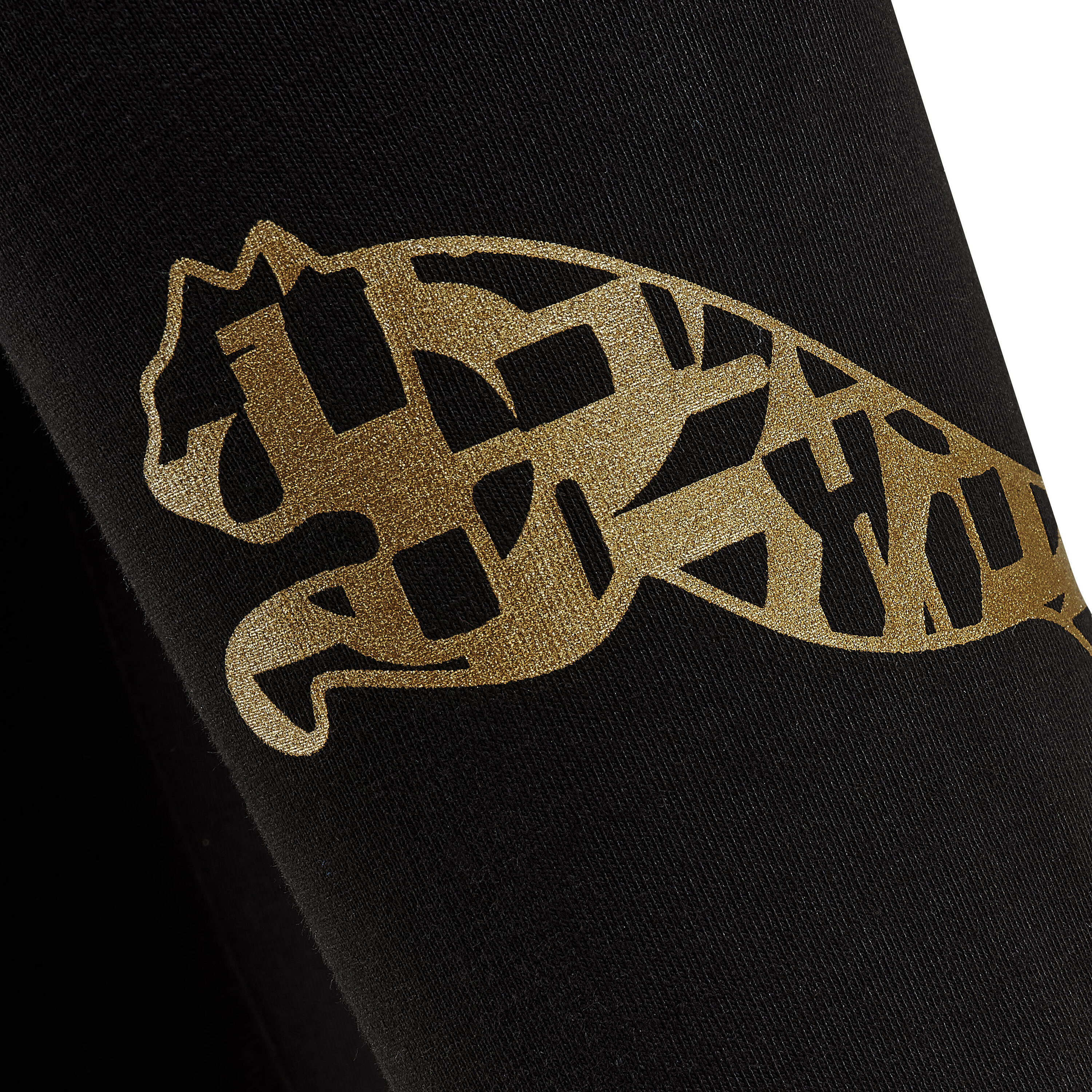 Cotton Fitness Leggings - Black/Gold Logo 5/7