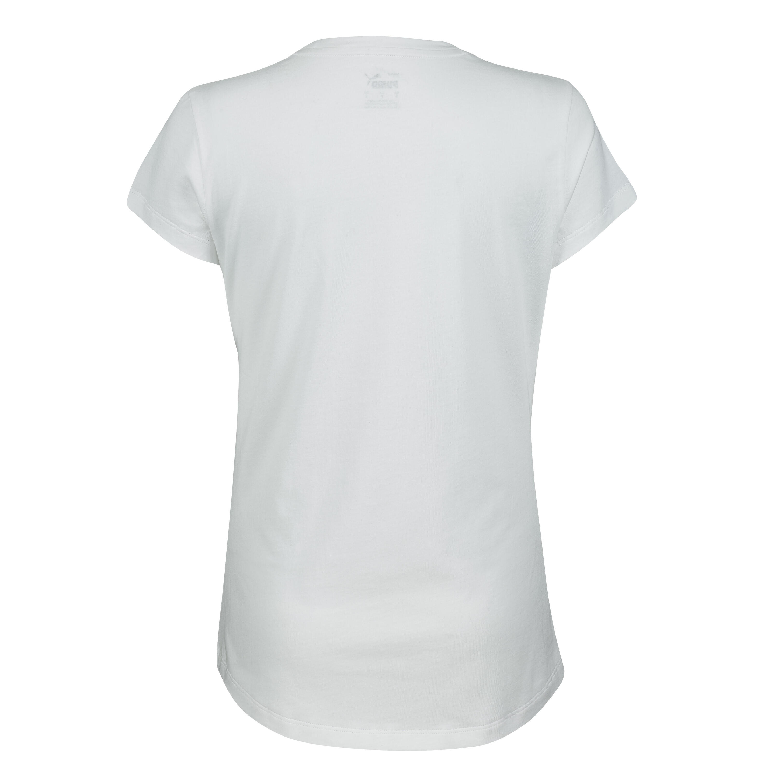 Women's Short-Sleeved Straight-Cut Crew Neck Cotton Fitness T-Shirt - White 7/7
