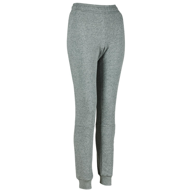 Pantalon jogging fitness femme coton majoritaire coupe droite