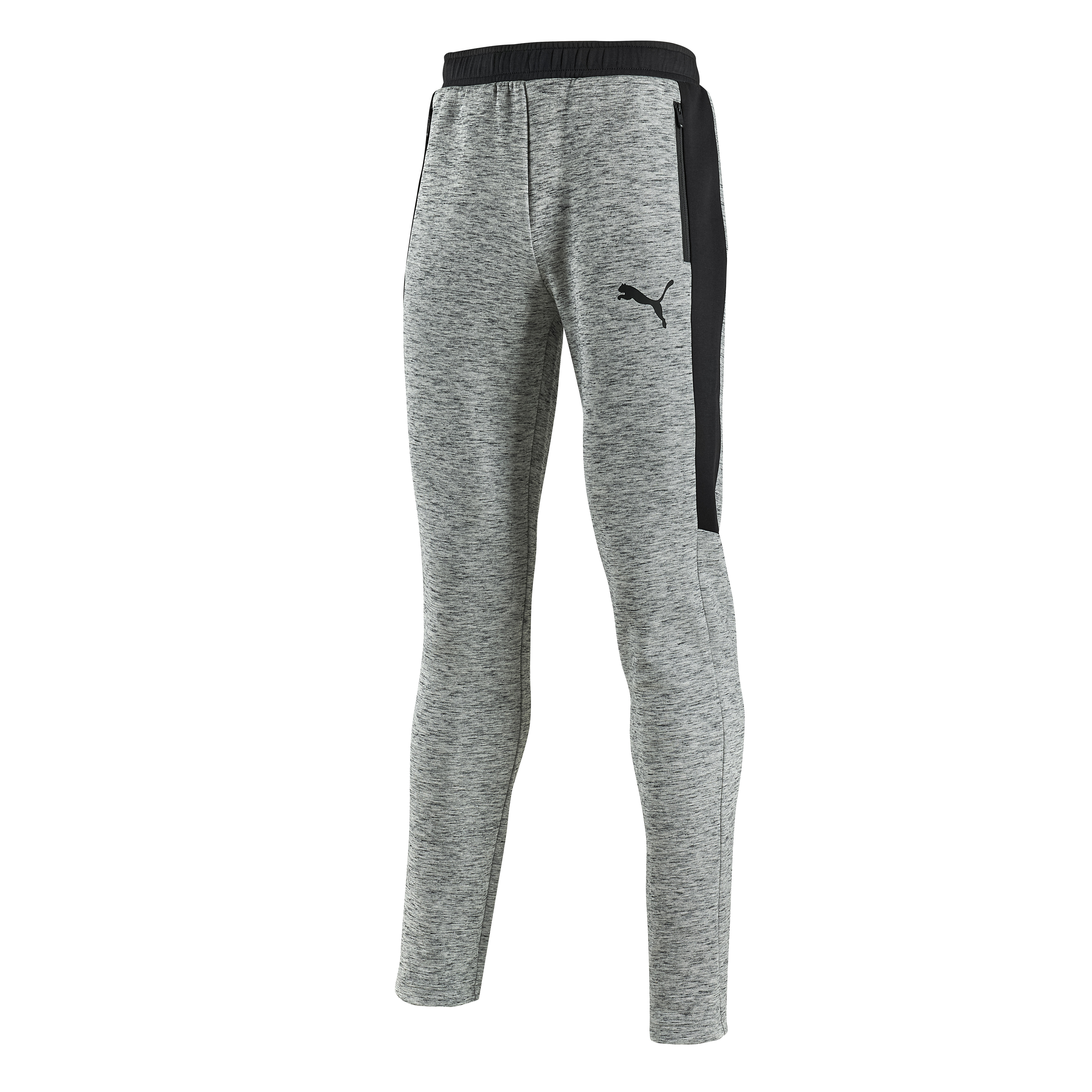 Pantaloni uomo fitness Puma slim misto cotone grigi PUMA | DECATHLON