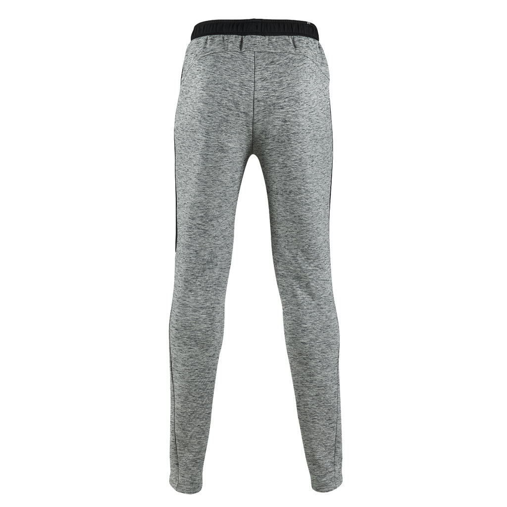 Jogginghose Fitness Slim Herren grau/schwarz