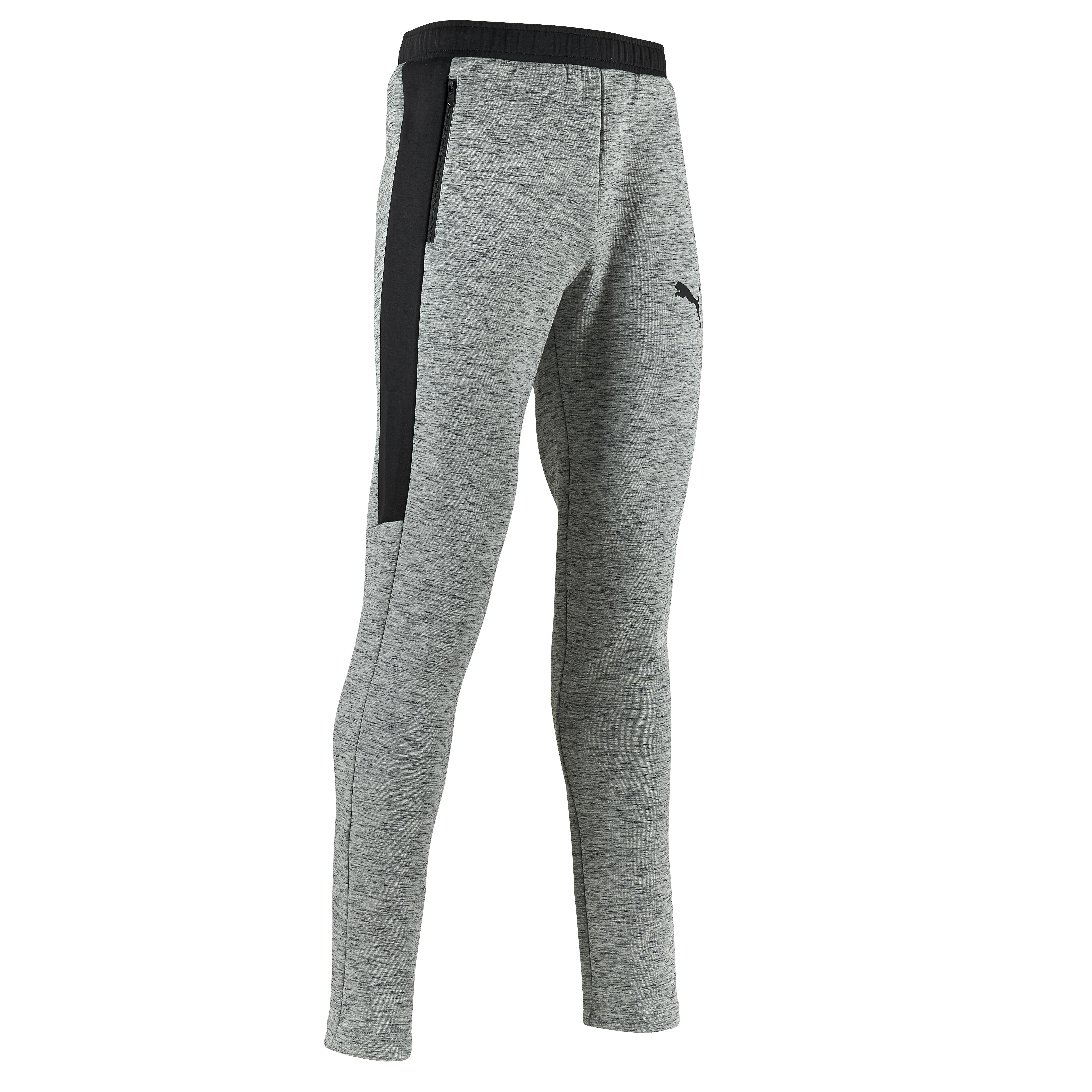 Pantaloni uomo fitness Puma slim misto cotone grigi PUMA | DECATHLON