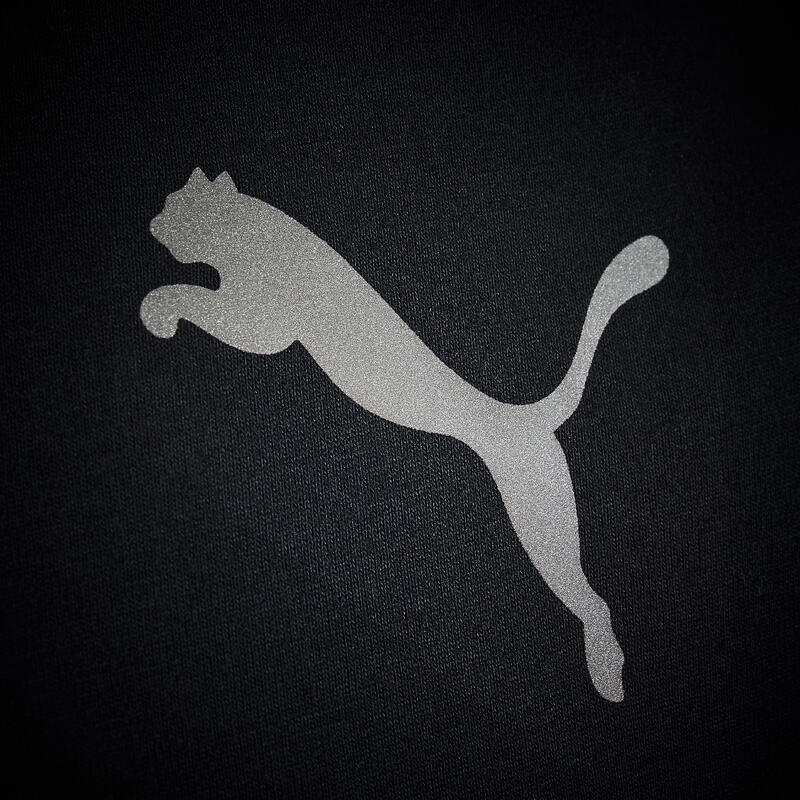 T-shirt fitness Puma manches courtes slim synthétique col rond homme noir