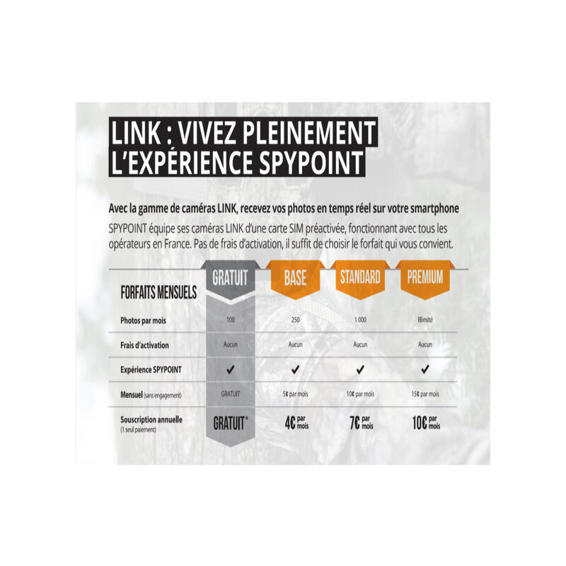 Caméra de Chasse / Piège photographique SPYPOINT LINK MICRO LTE