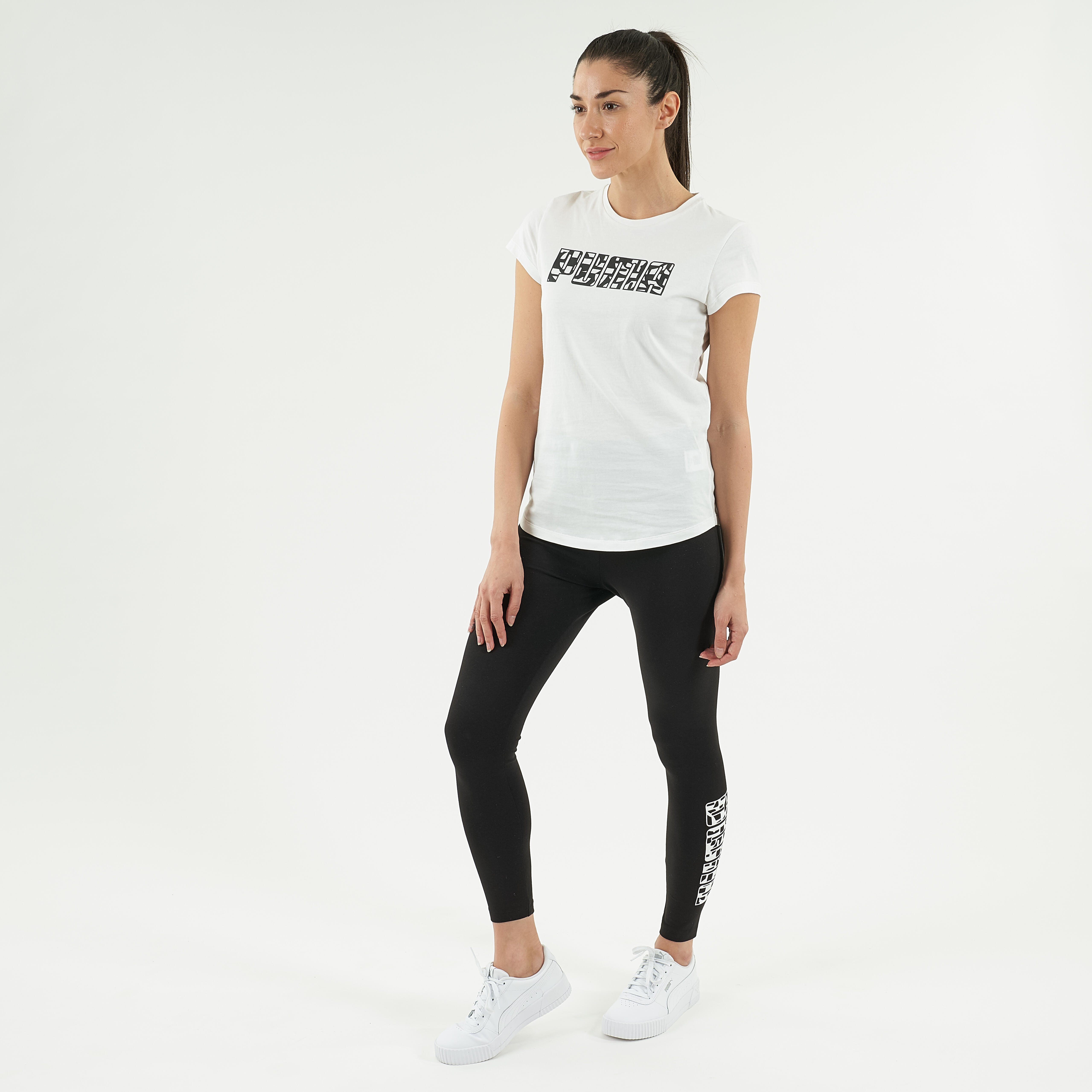 T-shirt donna fitness Puma regular 100% cotone bianca PUMA | DECATHLON