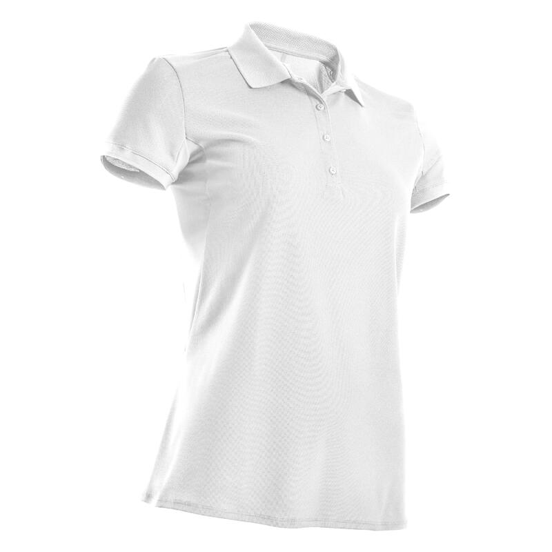 Polo golf 65% algodón Mujer Inesis MW500 blanco