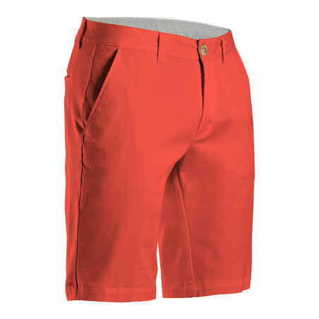Men's golf shorts MW500 coral red