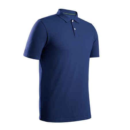 Men's golf short-sleeved polo shirt MW500 blue