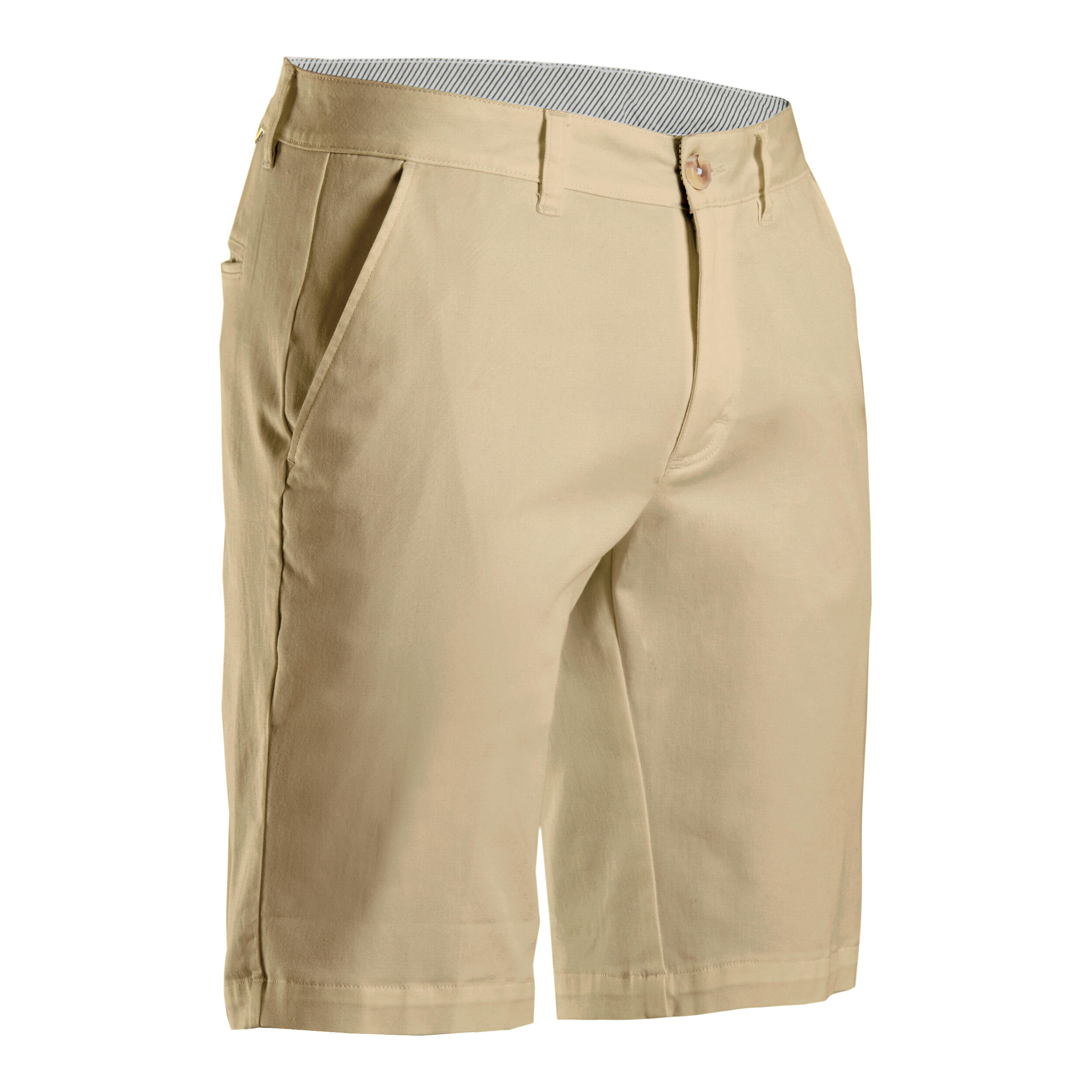 Pantalón corto chino algodón golf Hombre, MW500 beige 7/7