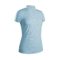 Golf Poloshirt kurzarm MW500 Damen hellblau