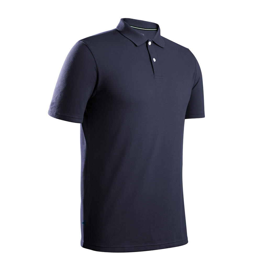 Men's golf short-sleeved polo shirt MW500 navy blue