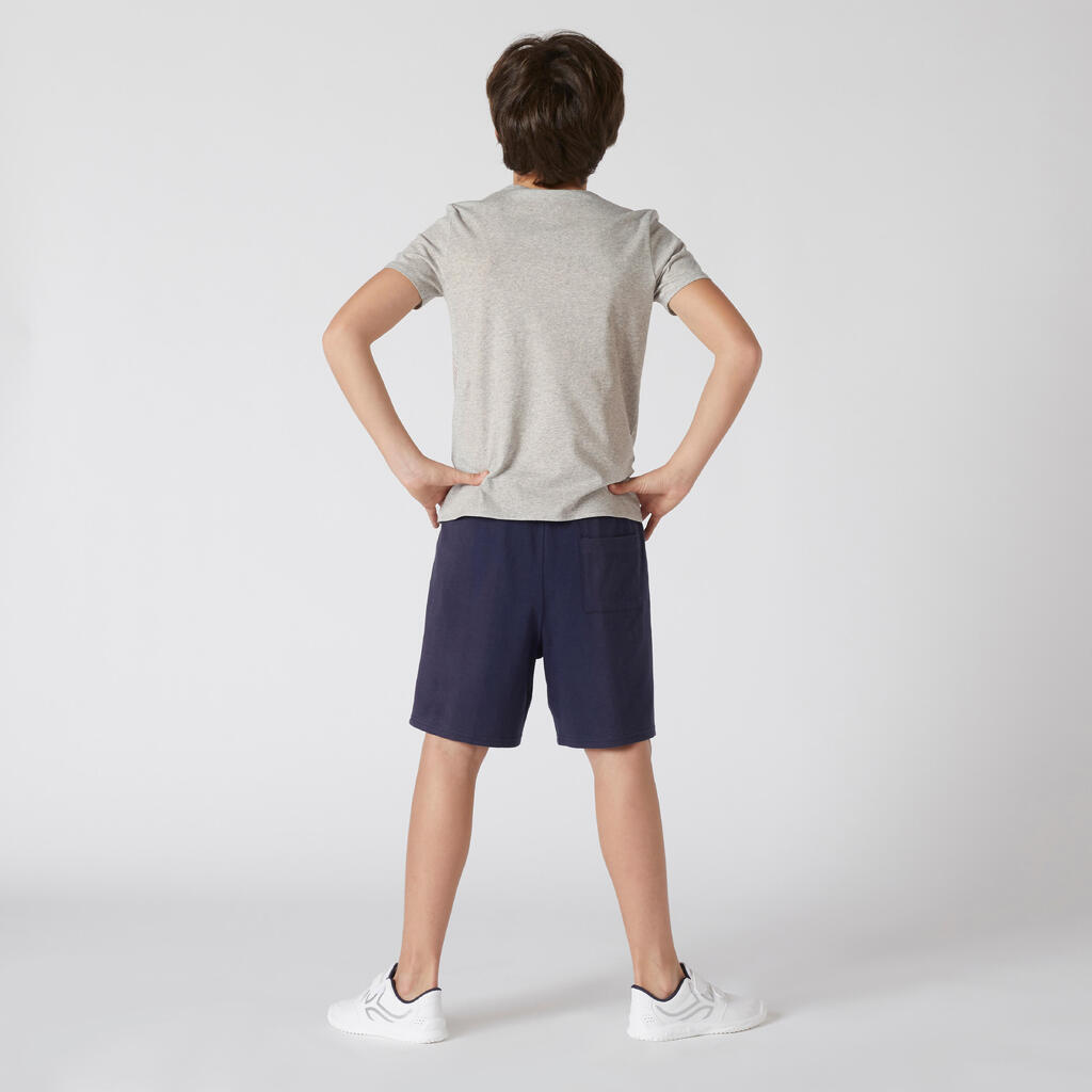 Short enfant coton - Basique gris