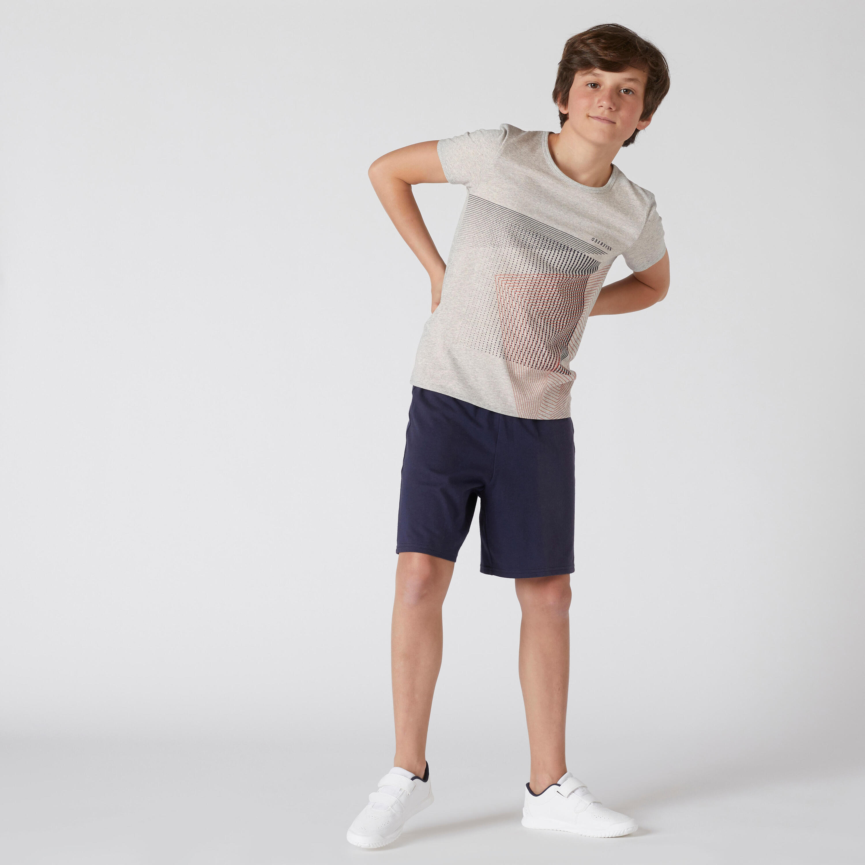 Kids' Basic T-Shirt - Light Grey Print 3/5