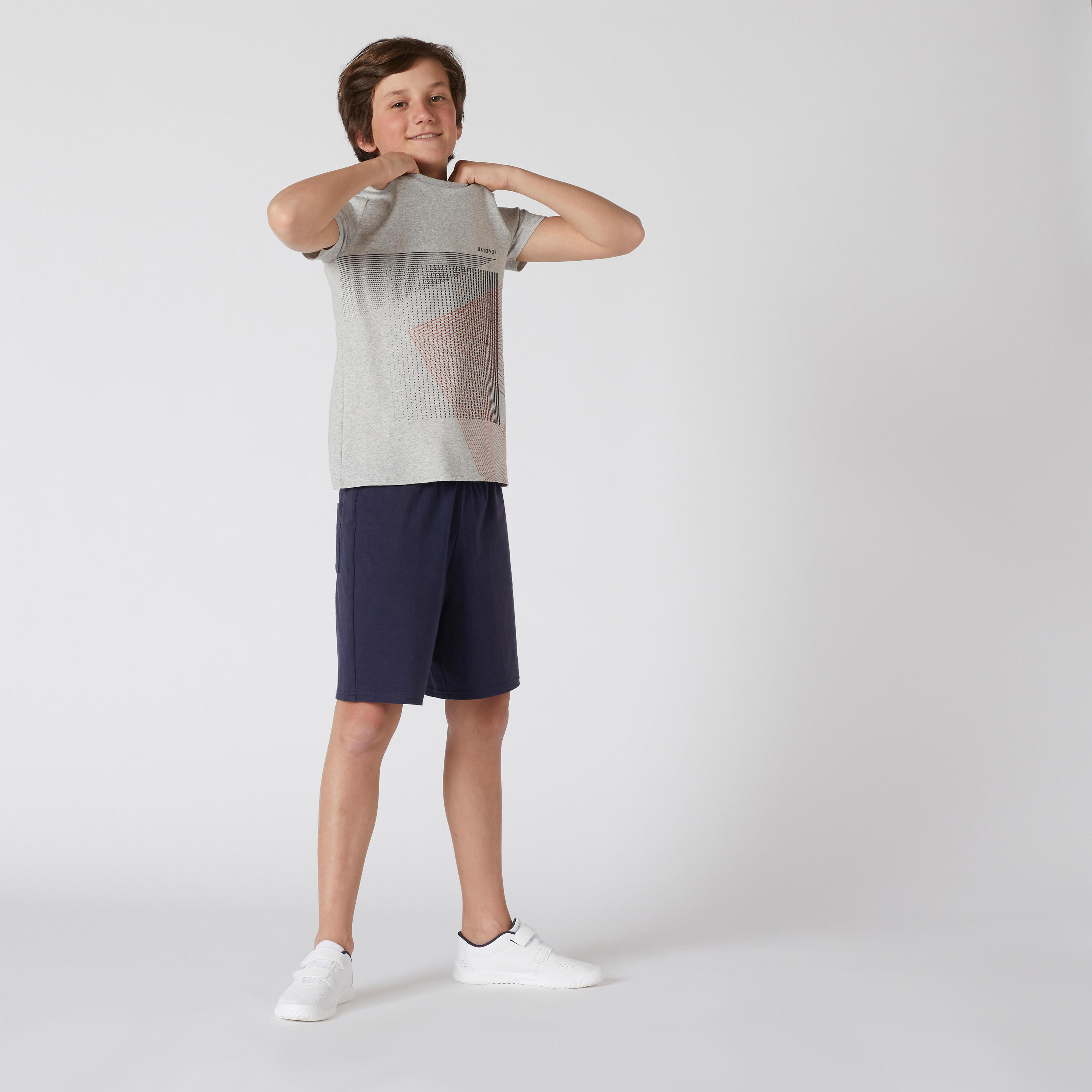 Kids' Basic T-Shirt - Light Grey Print 2/5