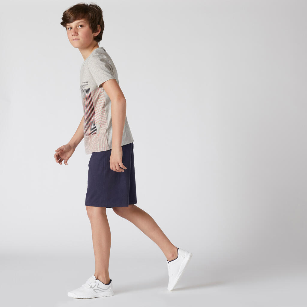 Short enfant coton - Basique gris