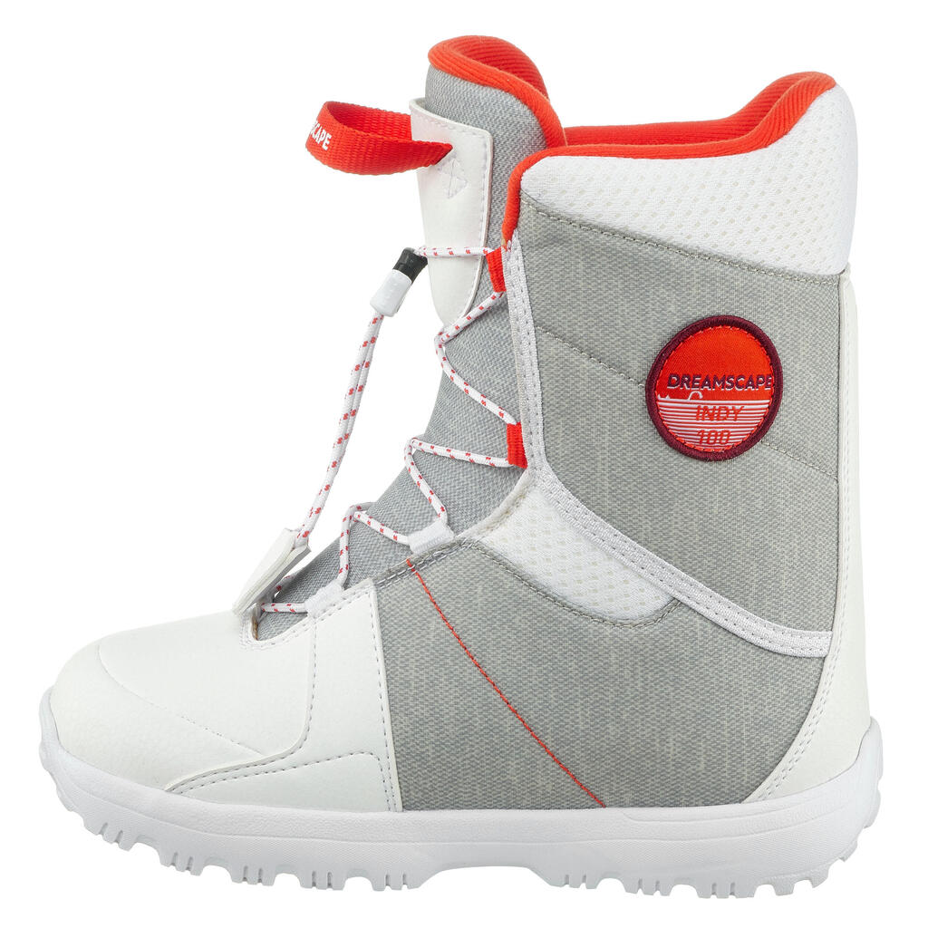 Kids’ Quick Fastening Snowboard Boots - Indy 100 - XS