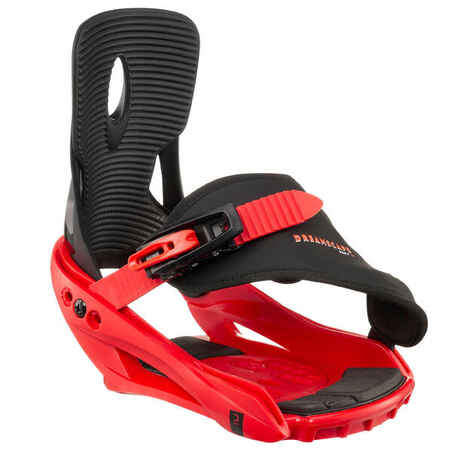 Kids’ Quick Snowboard Bindings  - Faky S - Black and Red