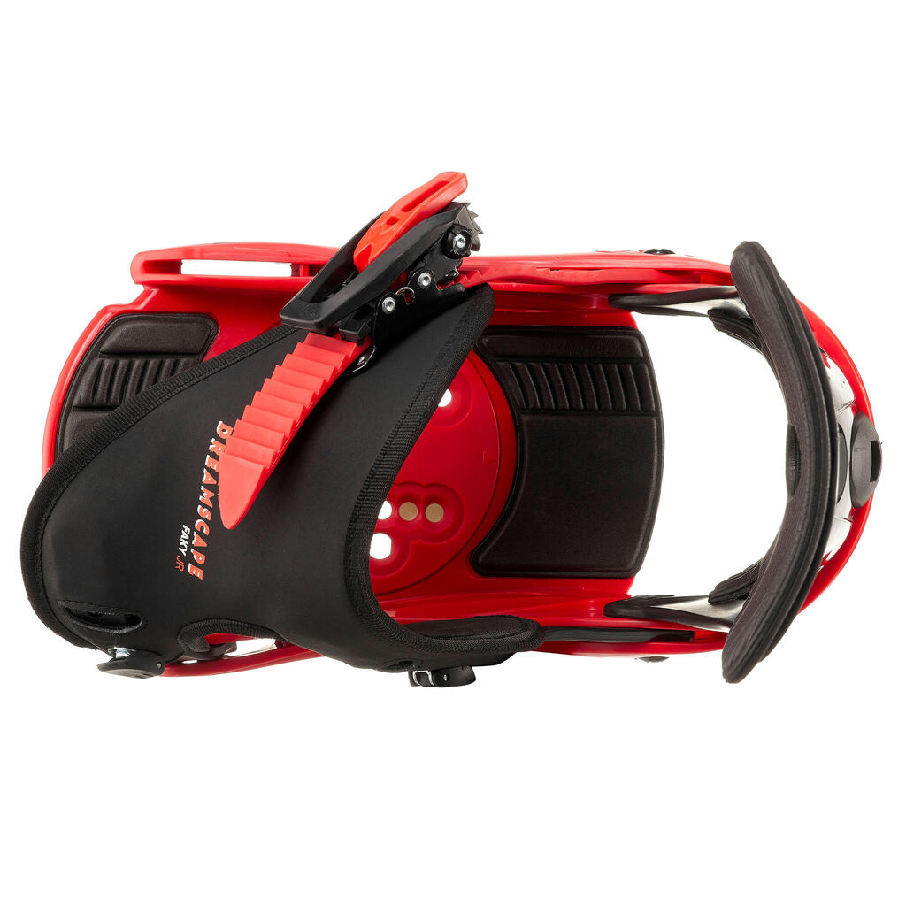 Kids’ Quick Snowboard Bindings  - Faky S - Black and Red