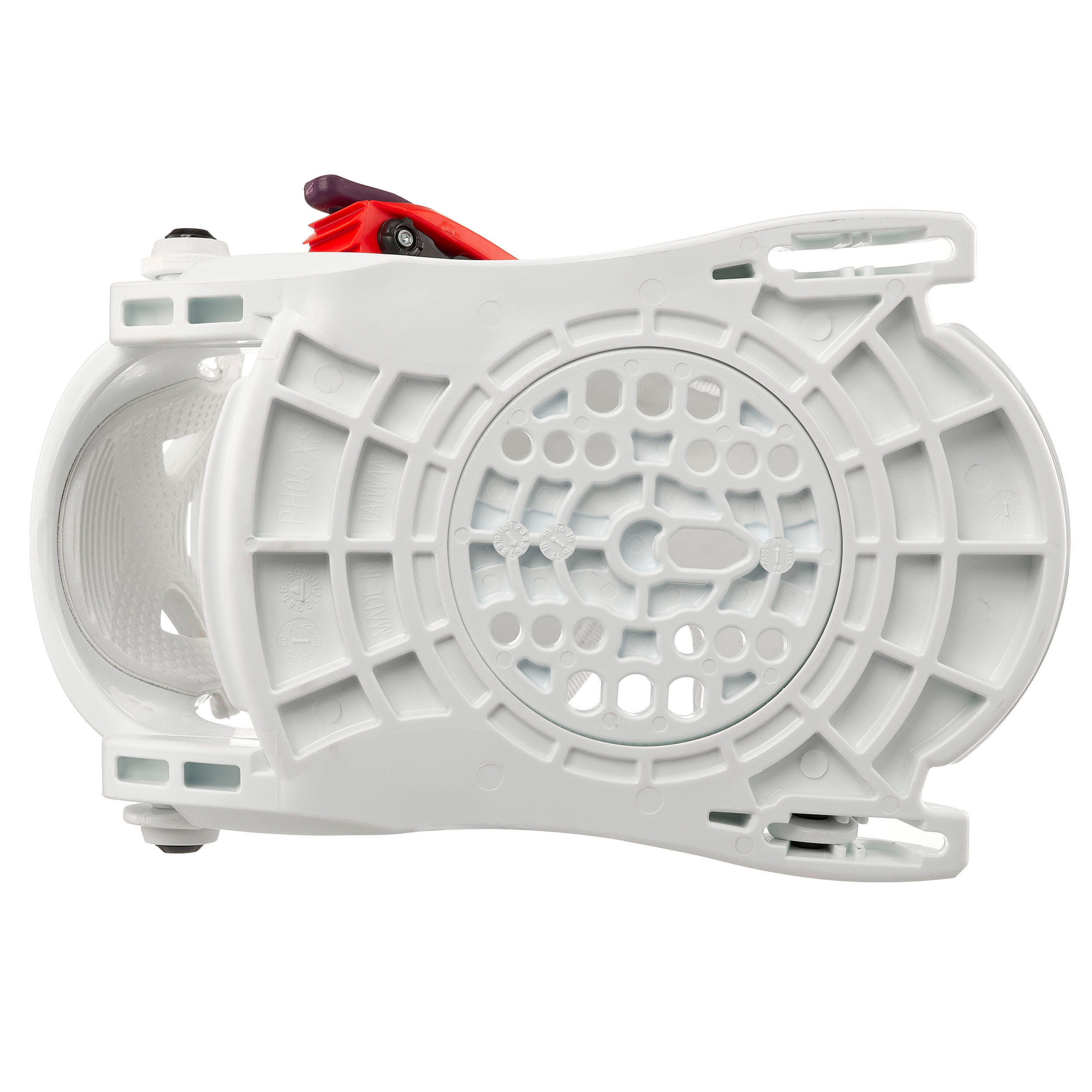 Kids’ Quick Snowboard Bindings  - Faky XS - White and Red 7/9
