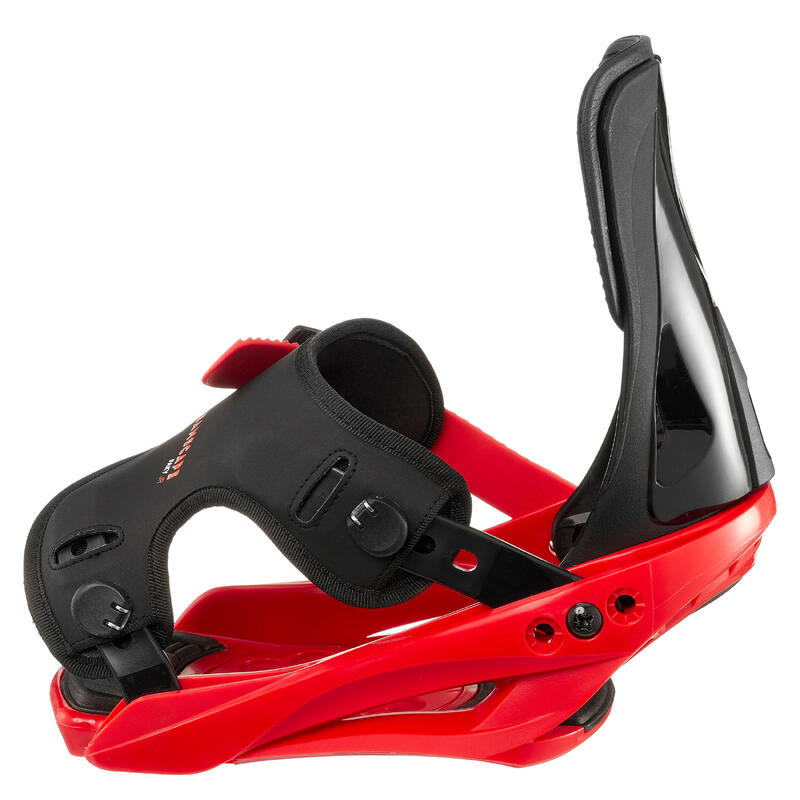 Fixações de snowboard rápidas criança - Faky S - preto e vermelho