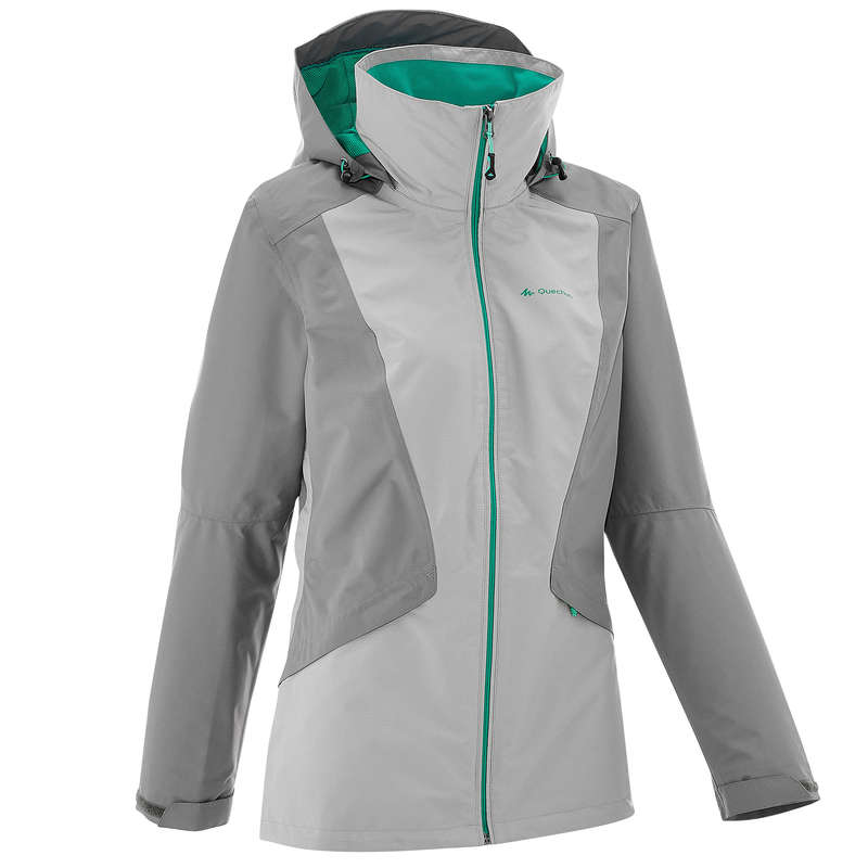 QUECHUA Forclaz 100 Women's Waterproof Hiking Rain Jacket...