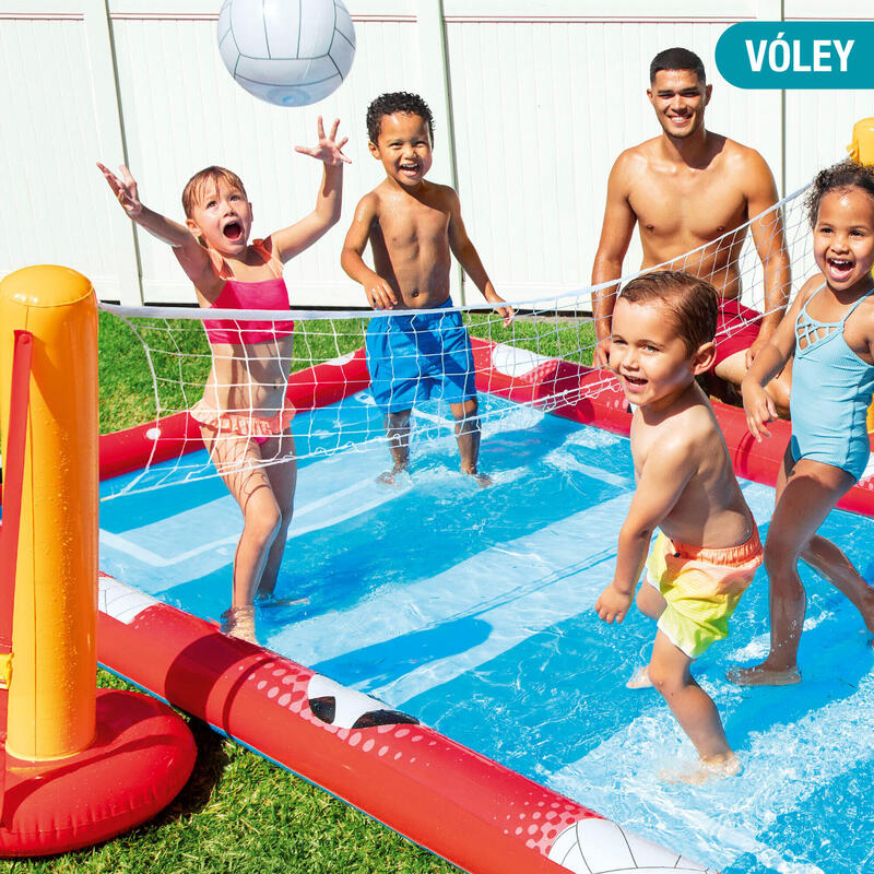 PISCINA JUEGOS MULTIDEPORTE NIÑOS INTEX 325x267x102cm