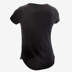 T-shirt respirant imprimé noir fille