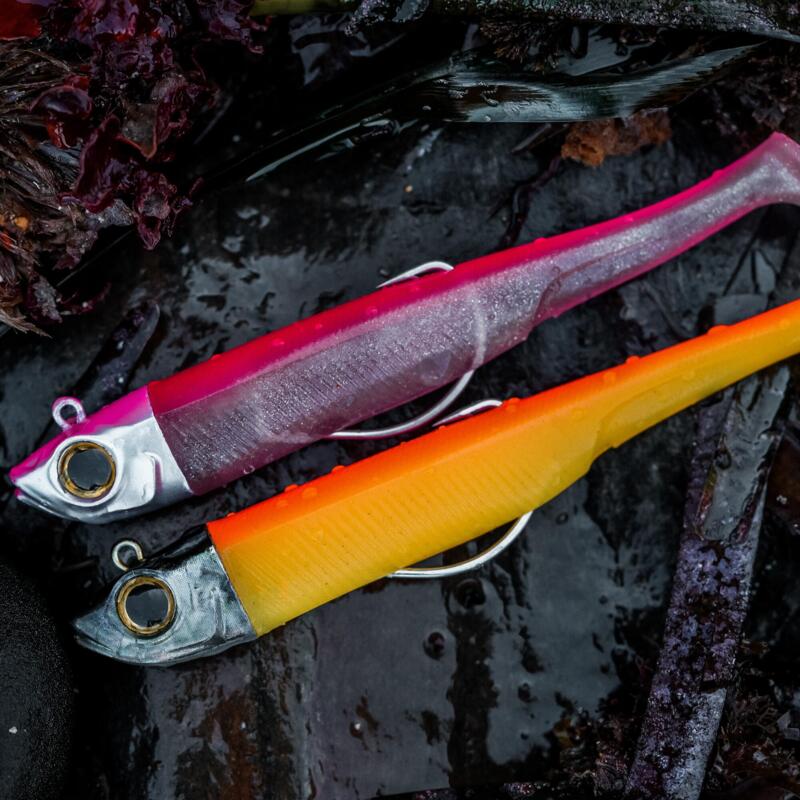 Set năluci shad texan anșoa ANCHO 120 30g portocaliu-roz pescuit marin 