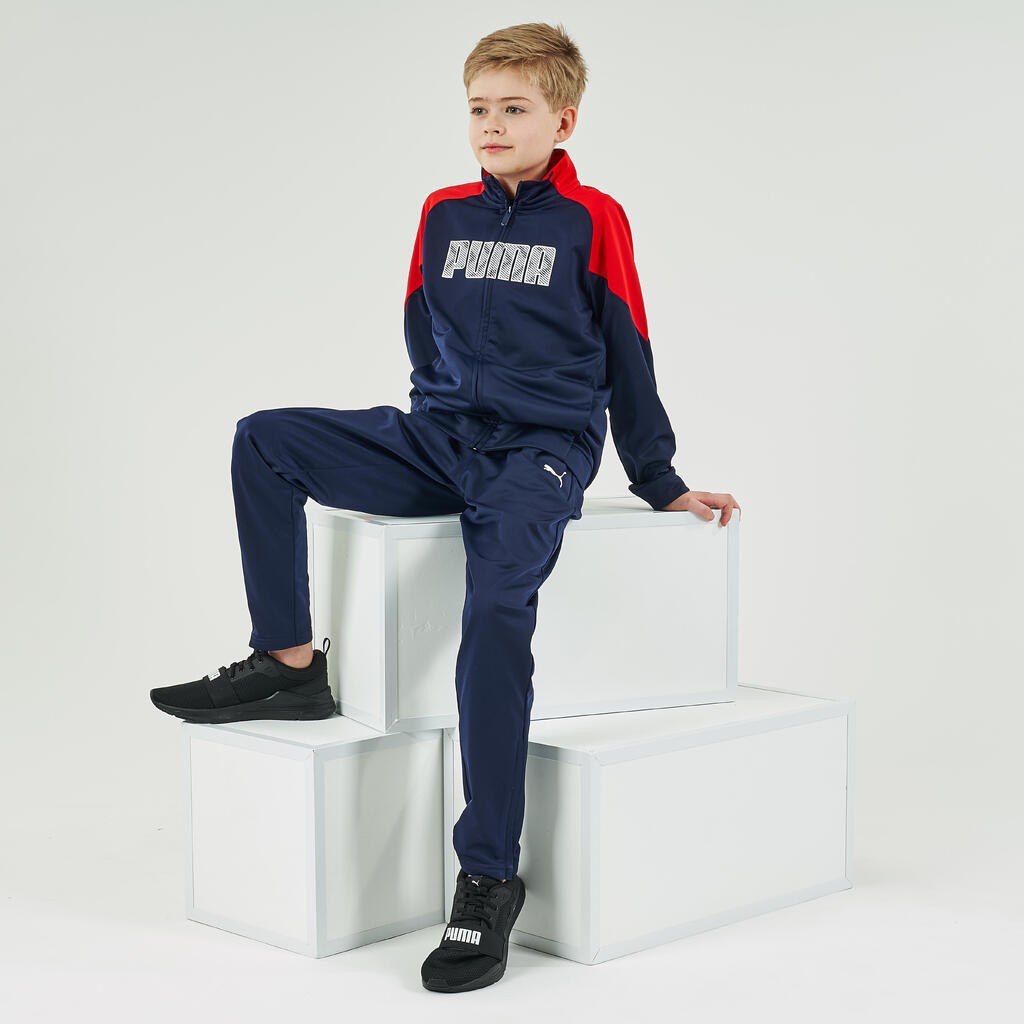 Boys' Tracksuit - Navy Blue/Red Print