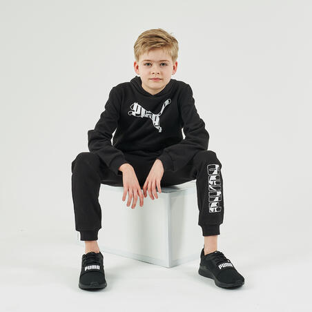 Штани спортивні дитячі PUMA чорні з принтом