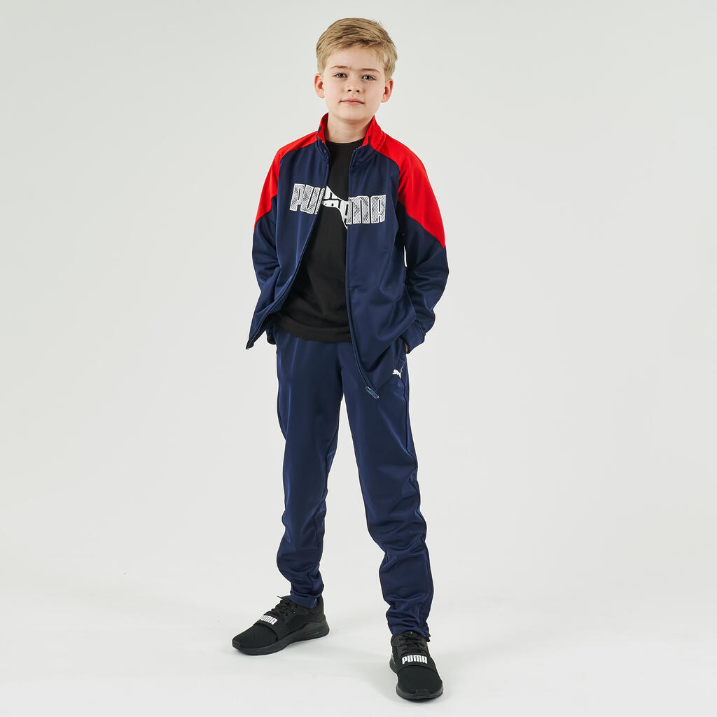 Boys' Tracksuit - Navy Blue/Red Print