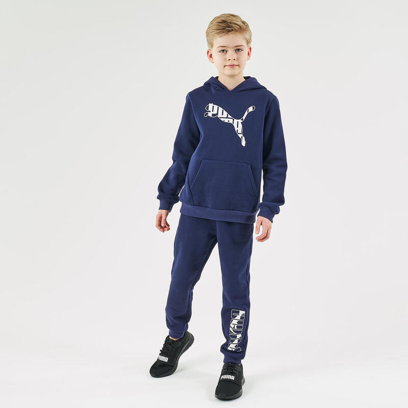 sweat capuche Puma bleu marine garçon imprimé