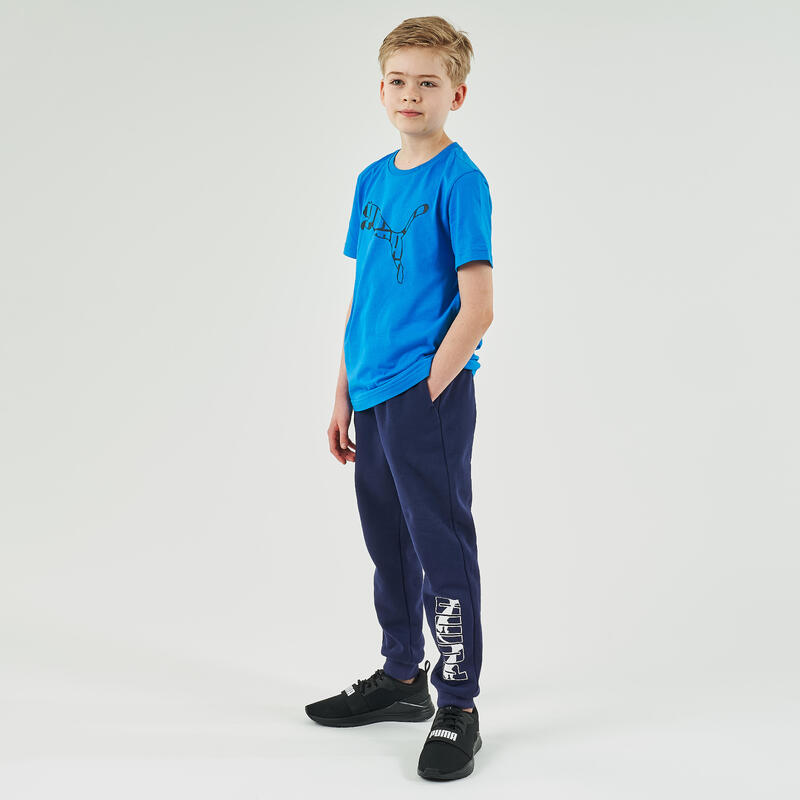 Pantalón chandal jogger Puma gimnasia niño y niña azul