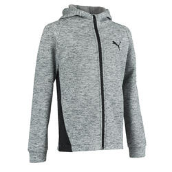Felpa con cappuccio bambino Puma grigia con stampa