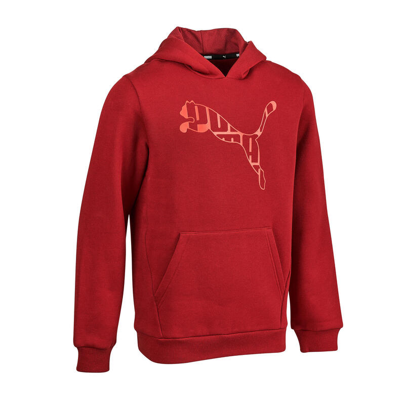 sweat capuche Puma rouge garçon imprimé