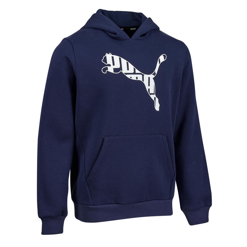 sweat capuche Puma bleu marine garçon imprimé