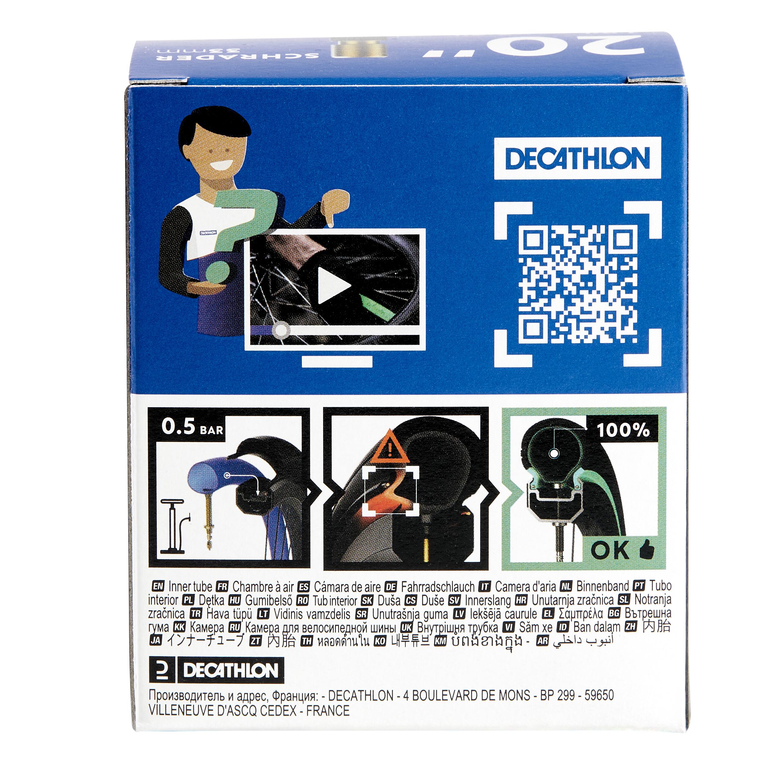 20 x 1.9/2.2 inner tube - DECATHLON