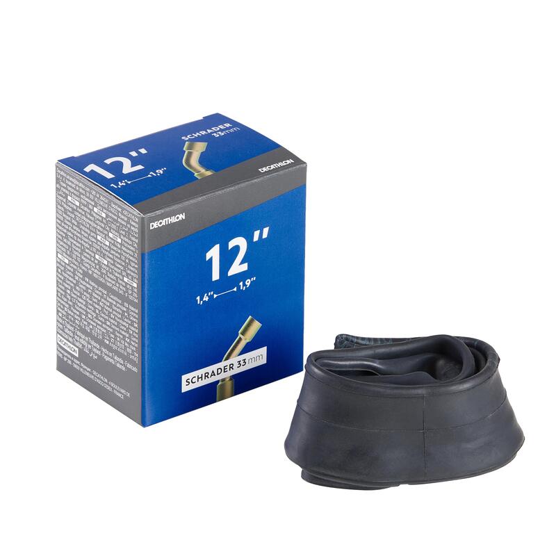 12" x 1.4 to 1.9 Bent Schrader Valve Inner Tube