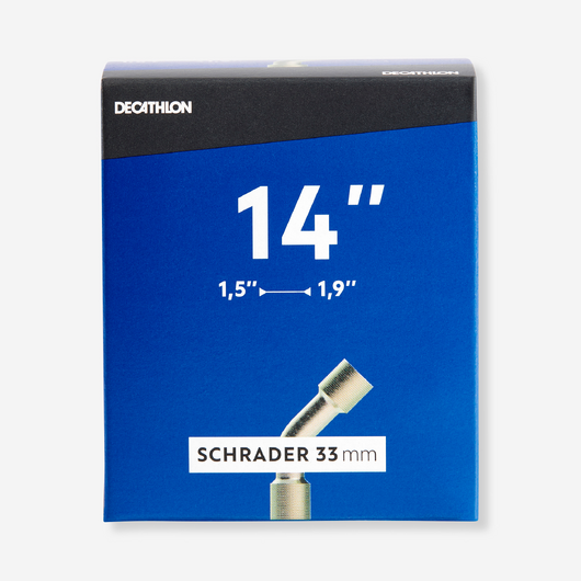 CHAMBRE A AIR 14&quot; SECTION 1,5 A 1,9 VALVE SCHRADER COUDEE