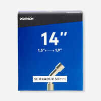 14" Inner Tube Section 1.5 to 1.9 - Bent Schrader Valve