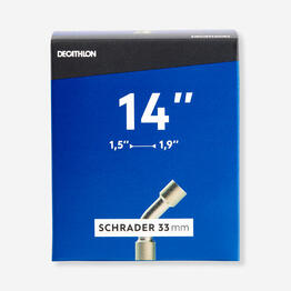 Chambre à air 14" x1,5/1,9 valve schrader coudée