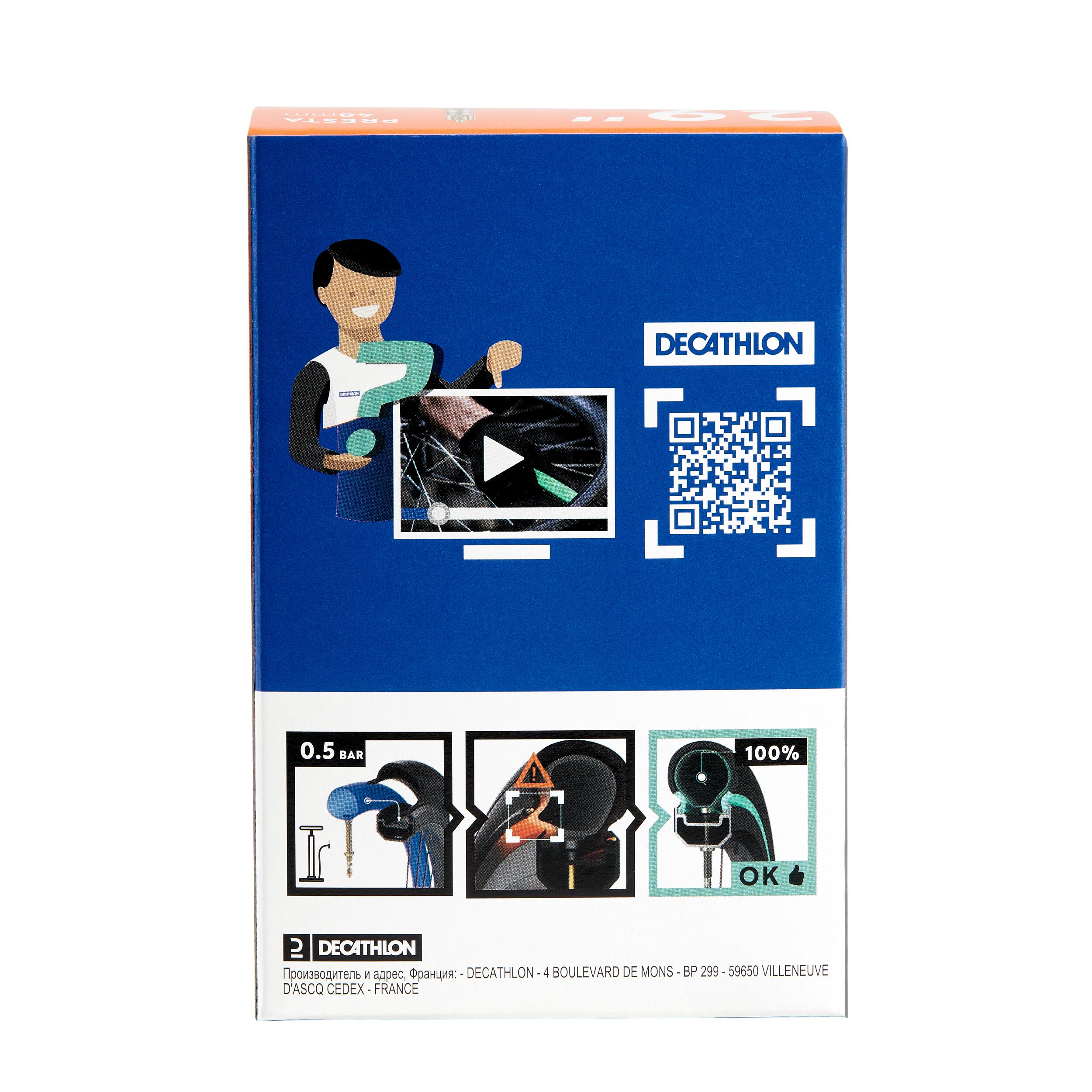 29x1.9/2.5 mm Presta Valve Inner Tube 48 mm