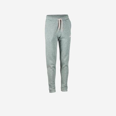 Pantaloni bambina ginnastica Puma misto cotone felpato grigi