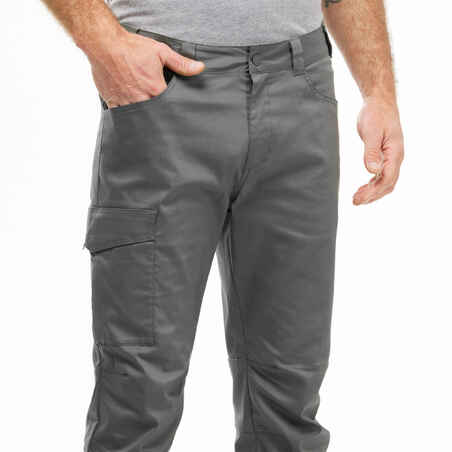 Pantalón de montaña y  trekking Hombre Quechua NH100 gris