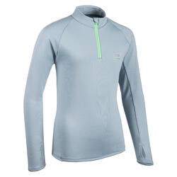Kids' Athletics Warm ½-Zip LS Jersey AT 100 - grey green